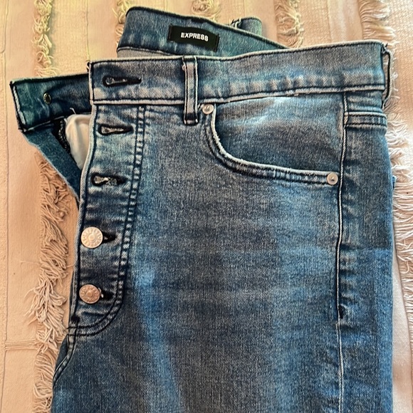 Express Slim Ankle High Rise Jeans - Picture 3 of 7